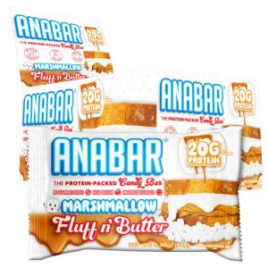 Anabar Protein Packed Candy Bar - 12 Bars, Marshmallow Fluff N' Butter